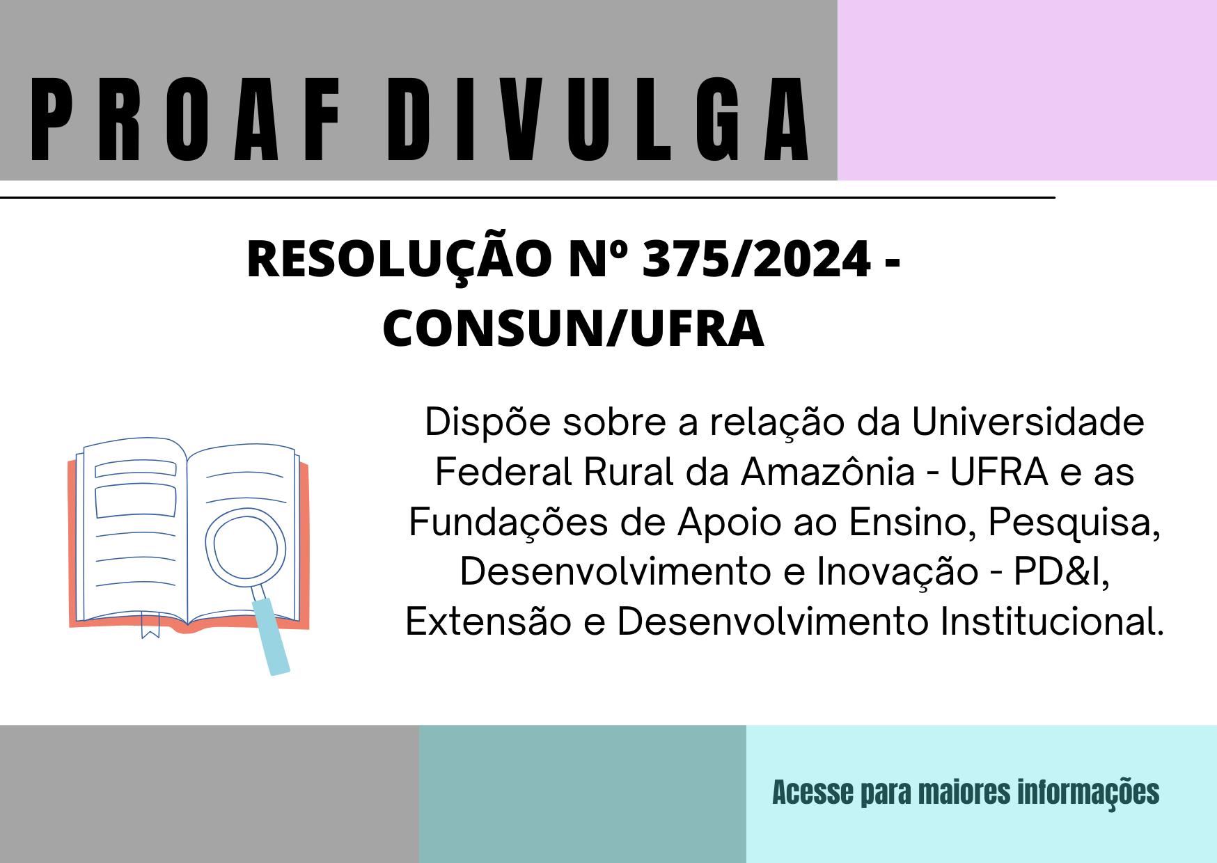 Resolução nº 375/2024 - CONSUN/UFRA - relação da UFRA e as Fundações de Apoio